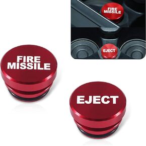 2 PCS Car Metal Cigarette Lighter Button Cover, Cigarette Lighter Dust Decorative Cover Replacement, Standard 12V Power Cigarette Lighter Plug, Universal for Most Cars Motorcycles (Red)