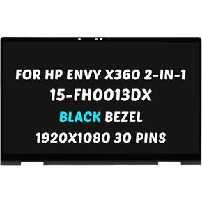 بديل لشاشة HP Envy x360 2-in-1 15-fh 15-fh0000 LCD 15-fh0xxx 15-fh0013dx 15-fh0023dx 15-fh0097nr 1920x1080 15.6 بوصة شاشة عرض LED لوحة رقمية (للإطار الأسود غير OLED فقط) in Kuwait