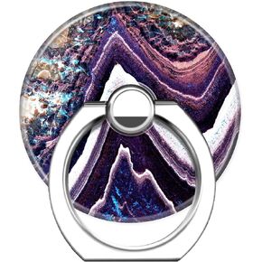Printed Bohemian Blue Phone Ring Grip Holder, Mandala Finger Ring Stand for Tablet Cell Phone and Case