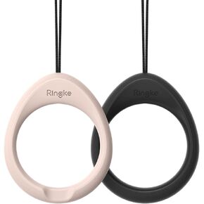 Ringke Finger Ring Phone Strap [2 Pack] Soft Slim Lightweight Lanyard Durable Loop Anti-Slip Silicone Wrist Strap Compatible with Phone Cases, Keys, Cameras, and More