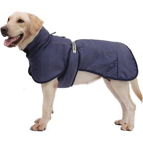 Thickened Dog Winter Jacket Pets Cold Weather Coats Warm Windproof Snowsuit Outdoor Apparel for Medium Large Dogs (5X-Large, Navy Blue)
