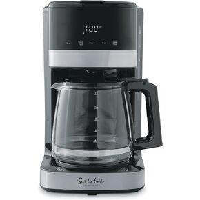 Sur La Table KITCHEN ESSENTIALS 12-Cup Programmable Coffee Maker with Brew Strength Control and 24hr-Programmable Timer, 1000w