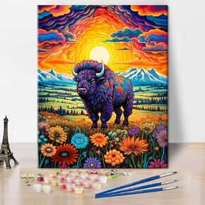 TUMOVO Abstract Black Girl Paint by Number for Adults Beginner DIY Music Afro Woman Painting by Numbers Kits for Kids Paintwork Paint Kits Canvas Arts Crafts for Home 16"x20"
