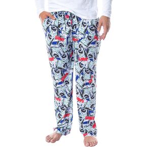 Jaws Mens' Classic Film Movie Poster Tossed Print Sleep Pajama Pants