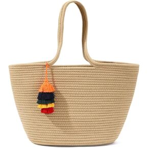 Women Cotton Shoulder Tote Bag Purses, Huge Top Handle Hobo Casual Satchel Bags, Shopping Work Vacation Handbags in Kuwait