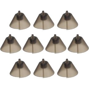 10pcs Hearing Aid Domes Soft Silicone Receiver Tulip Domes Audiphone Ear Tips Replacements Earbud Audiphone Invisible Tip Domes Transparent Black