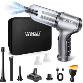 Car Vacuum Cleaner,3-in-1 Brushless Motor Handheld Vacuum Blower Machine,1200Pa High Power with TypeC Rechargeable Portable Cordless Vacuum, Wireless Vacuum Cleaner for Car,Computer,Sofa,Pet