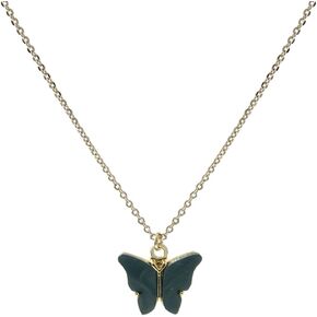 NTLX Bohemian Boho Butterfly Necklaces for Women – Beautiful Pastel Colors – Delicate – Dainty - Gift Box Included