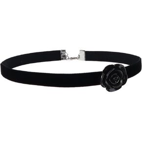 Handcrafted Velvet Choker Necklace with Exquisite Camellia Pendant Fashion Jewelry for Women Girls
