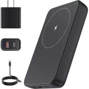 NEWQ Wireless Magnetic Power Bank: Magnetic Wireless Portable Charger with USB-C Cable Magnetic Battery Pack Fast Charging for iPhone 15/14/13/12 Pro/Pro Max/Plus/Mini