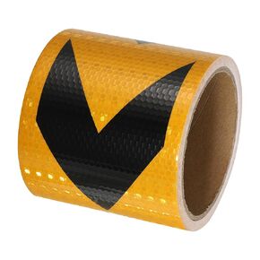 PATIKIL Reflective Tape, 4 Inch x 33 FT Arrow Waterproof Reflector Tape Self-Adhesive High Visibility Warning Safety Tape for Cars Trucks Trailers, White and Blue