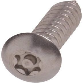 45738 14-Inch x 1-Inch Button Head Star Drive Sheet Metal Security Screw, Stainless Steel