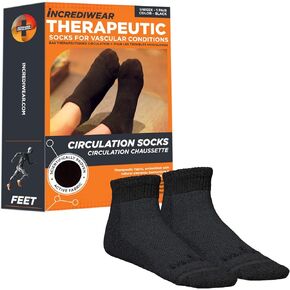 Incrediwear Circulation Socks – Blood Circulation Socks for Foot Circulation, Foot Support, and Reducing Joint Pain & Foot Pain, Everyday Low Ankle Socks for Women and Men (Grey, Large)