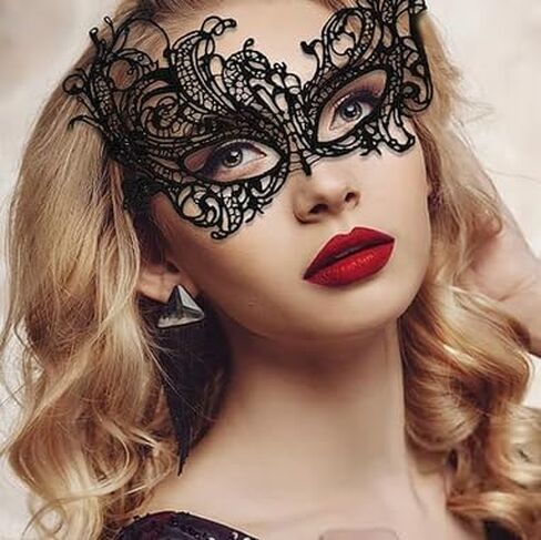قناع تنكر للنساء، قناع فينيسيا من الدانتيل الفينيق كرنفال ماردي أنيق لحفلات البندقية المسائية وحفلات التخرج وحفلات الهالوين in Kuwait