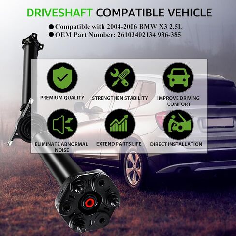 عمود محرك خلفي كامل متوافق مع BMW E83 X3 3.0i 2004 2005 2006 L6 3.0L مجموعة عمود الإدارة الرياضية المساعدة # 26103402134، 65-7046، 936-385 in Kuwait