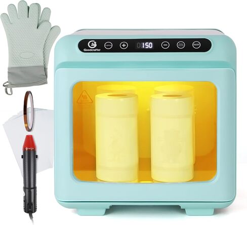 آلة فرن التسامي، فرن حراري 110 فولت للفراغات التسامي، الأكواب، الطباعة بالجملة مع مسدس حراري صغير، حقيبة انكماش حراري، شريط مقاوم للحرارة، قفاز (غير مناسب لأكواب النظارات) in Kuwait