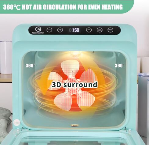 آلة فرن التسامي، فرن حراري 110 فولت للفراغات التسامي، الأكواب، الطباعة بالجملة مع مسدس حراري صغير، حقيبة انكماش حراري، شريط مقاوم للحرارة، قفاز (غير مناسب لأكواب النظارات) in Kuwait