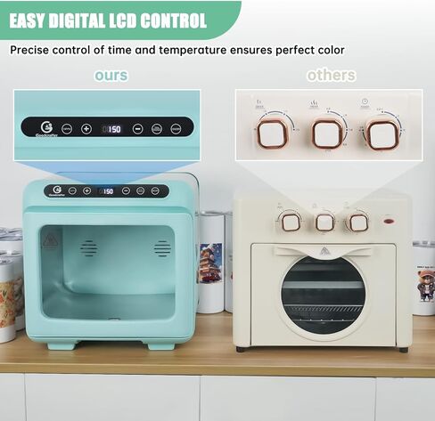 آلة فرن التسامي، فرن حراري 110 فولت للفراغات التسامي، الأكواب، الطباعة بالجملة مع مسدس حراري صغير، حقيبة انكماش حراري، شريط مقاوم للحرارة، قفاز (غير مناسب لأكواب النظارات) in Kuwait