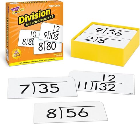 Trend Enterprises: Division All Facts Through 12 Skill Drill Flash Cards, Exciting Way for Everyone to Learn, Great for Skill Building and Test Prep, 156 Cards Included, Ages 9 and Up in Saudi Arabia