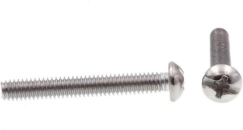 Prime-Line 9003702 Machine Screw, Round Head, Slotted/Phillips Combo, #8-32 X 1-1/4 in, Grade 18-8 Stainless Steel, Pack of 25 in Saudi Arabia