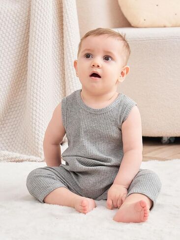 Enfants Cheris طفل رومبير بدون أكمام بيبي بوي فتاة مضلع قطعة واحدة ملابس 6M-3 سنوات in Saudi Arabia