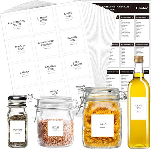 Cludoo 372 PCS Preprinted Minimalist Home Laundry Bathroom Labels for Organizing with DIY Blank Labels, Waterproof Oil Resistant Stickers for Bathroom Laundry Home Beauty Organization Supplies Labels in Saudi Arabia