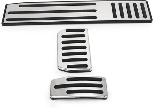 Automotive Interior 3Pcs Foot Pedal Set Accelerator Brake Footrest Pads Stainless Steel Rubber Antislip Replacement for Tesla Model S X in Saudi Arabia