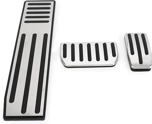 Automotive Interior 3Pcs Foot Pedal Set Accelerator Brake Footrest Pads Stainless Steel Rubber Antislip Replacement for Tesla Model S X in Saudi Arabia