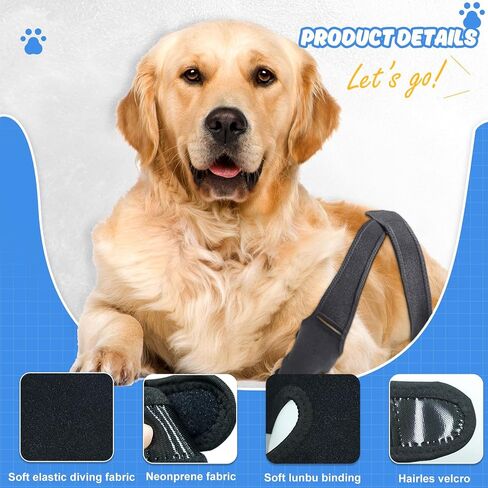 Dog Knee Brace for Torn Hind Leg or Back Leg, Adjustable Dog Leg Brace, Dog Support Brace for Cruciate Ligament Injury Joint Pain Muscle Soreness, Better Recovery Brace in Saudi Arabia