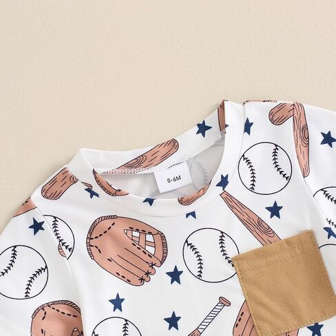 FIOMVA Baby Boy Girl Summer Clothes Brother Sister Matching Outfits Toddler Baseball Outfit Infant T Shirt Shorts Set in Kuwait