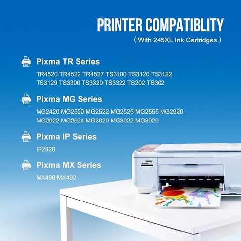 COMBUY 245XL 246XL Combo Pack Remanufactured Ink Cartridge Replacement for Canon 245XL 246XL Ink for MG2522 MX490 TR4520 MX492 TS3322 TR4522 TS3122 TS202 MG2922 Printer (Black, Tri-Color, 2-Pack) in Saudi Arabia