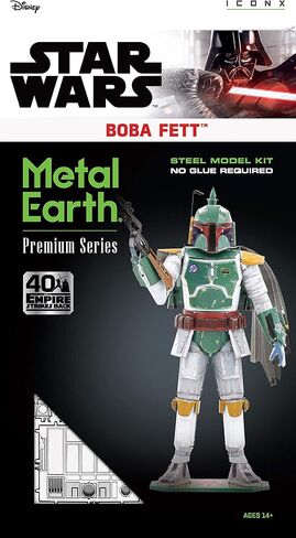 Metal Earth Puzzle 3D Boba Fett Star Wars Metal Puzzle Building Models for Adults Challenging Level 10.41 x 8.13 x 18.29 cm in Saudi Arabia