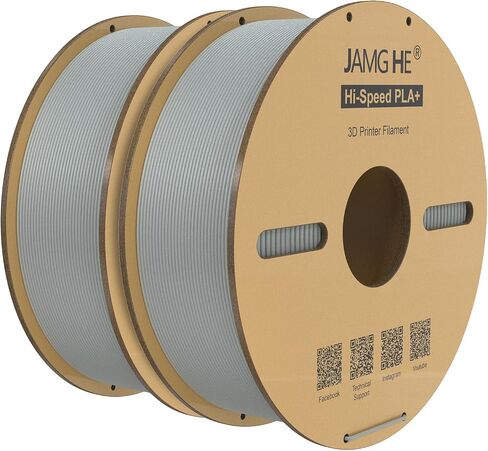JAMG HE High Speed PLA+ Filament 1.75mm, Hi-Speed PLA+ 3D Printer Filament, Dimensional Accuracy 1.75mm, 1kg(2.2lbs) Cardboard Spool 3D Printing Filament Fits for Most FDM 3D Printers (6Black) in Saudi Arabia
