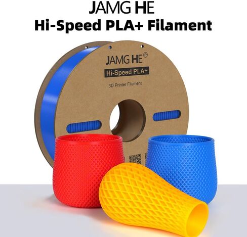 JAMG HE High Speed PLA+ Filament 1.75mm, Hi-Speed PLA+ 3D Printer Filament, Dimensional Accuracy 1.75mm, 1kg(2.2lbs) Cardboard Spool 3D Printing Filament Fits for Most FDM 3D Printers (6Black) in Saudi Arabia