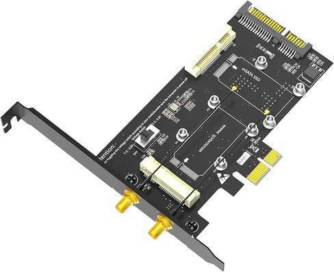 محول 2 في 1 صغير PCI-E إلى PCI-E 1x وMSATA إلى SATA3 مع فتحة بطاقة SIM لشبكة WiFi/ 3G/4G/LTE/Msata SSD in Kuwait