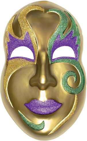 قناع الوجه الأنيق Mardi Gras Jumbo - 21 بوصة × 13.5 بوصة (قطعة واحدة) - تصميم ملفت للنظر - مثالي للكرنفال والاحتفالات والمزيد in Saudi Arabia