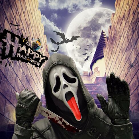 2PCS Halloween Mask Scary Skull Mask, Full Head Creepy Mask for Halloween Decoration Party, Horror Role Play Props in Kuwait