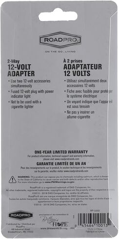 Roadpro RP-2232 12-Volt 2 Outlet Cigarette Lighter Adapter in Saudi Arabia