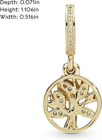 Pandora Sparkling Family Tree Dangle Charm - Compatible Moments - Stunning Women's Jewelry - Mother's Day Gift with Gift Box - Made Shine & Cubic Zirconia in Saudi Arabia