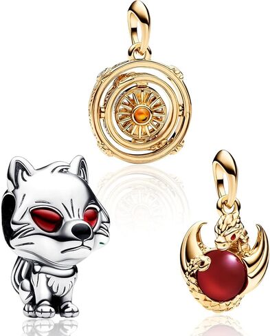 Charms Dragon Fire Astrolabe Direwolf Dangle Women Beads Pendants Bracelets Necklaces 925 Sterling Silver Charms Christmas Birthday Mother Day Jewelry Gift for Girls in Saudi Arabia
