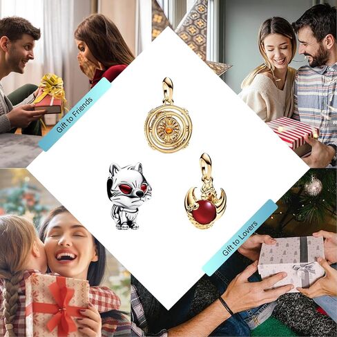 Charms Dragon Fire Astrolabe Direwolf Dangle Women Beads Pendants Bracelets Necklaces 925 Sterling Silver Charms Christmas Birthday Mother Day Jewelry Gift for Girls in Saudi Arabia