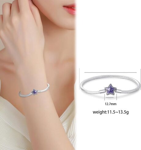 Flower Five-pointed Star Love Bracelet Bracelets and Necklaces Women’s Beads Dangle 925 Sterling Silver 5A Cubic Zircon,Christmas Mother’s Day Jewelry Gifts for Her in Saudi Arabia