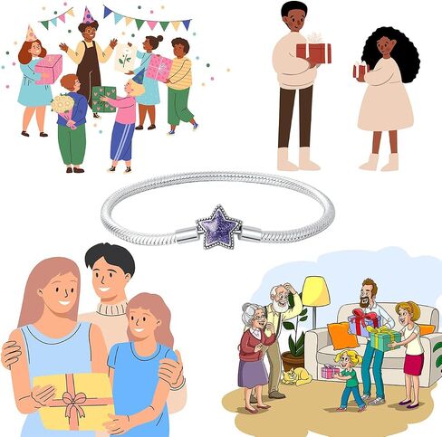 Flower Five-pointed Star Love Bracelet Bracelets and Necklaces Women’s Beads Dangle 925 Sterling Silver 5A Cubic Zircon,Christmas Mother’s Day Jewelry Gifts for Her in Saudi Arabia