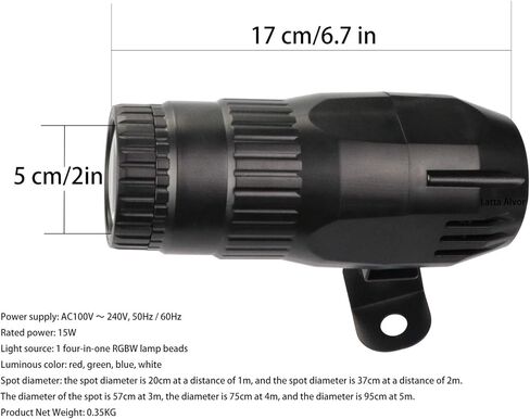 4 في 1 أضواء كاشفة صغيرة RGBW LED شعاع بقعة أضواء المرحلة تأثير الإضاءة LED شعاع Pinspot ضوء لمرآة الكرة نادي حزب بار DJ الأحداث (أسود) in Kuwait