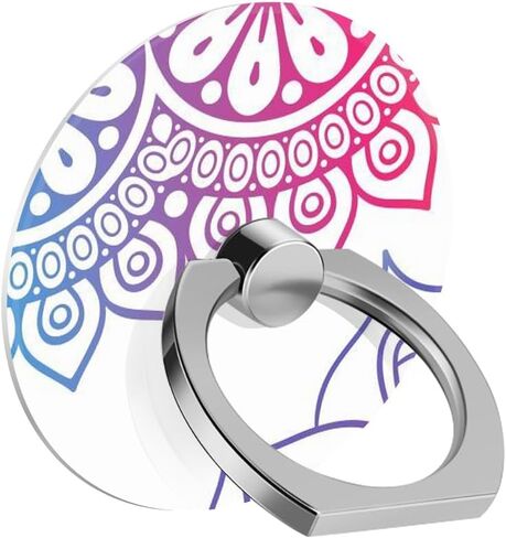 قبضة حامل حلقة الهاتف الخليوي، زهرة الماندالا البوهيمية الأرجوانية، حامل حلقة الإصبع يدور 360 درجة، مقبض خلفي عالمي للهاتف الخلوي، مسند حلقة الإصبع in Kuwait