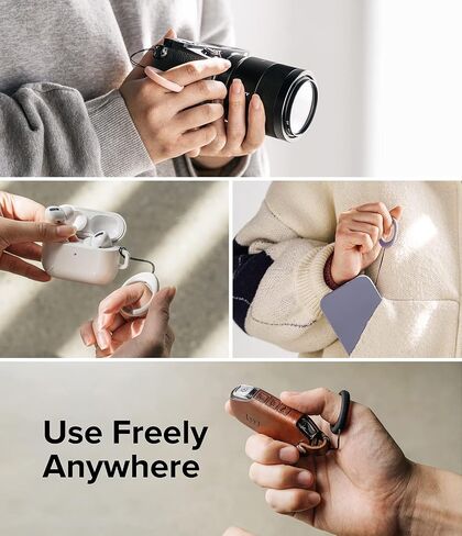 Ringke Finger Ring Phone Strap [2 Pack] Soft Slim Lightweight Lanyard Durable Loop Anti-Slip Silicone Wrist Strap Compatible with Phone Cases, Keys, Cameras, and More in Saudi Arabia