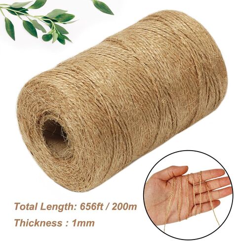 Shintop Jute Twine, 328 Feet 2ply Natural Twine String, Industrial Packing Materials Heavy Duty Twine for Arts and Crafts, Gift Wrapping and Gardening Applications in Kuwait