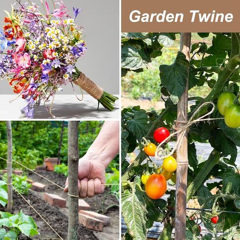 Shintop Jute Twine, 328 Feet 2ply Natural Twine String, Industrial Packing Materials Heavy Duty Twine for Arts and Crafts, Gift Wrapping and Gardening Applications in Kuwait