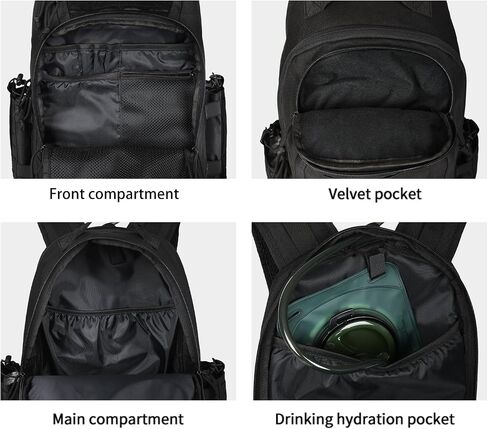 YAKEDA Military Tactical Backpacks,Laser-cutting 3-Day Army Backpack Large Bug Out Bag Travel Laptop Backpack for Men 50L (Black CP) in Saudi Arabia