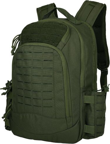 YAKEDA Military Tactical Backpacks,Laser-cutting 3-Day Army Backpack Large Bug Out Bag Travel Laptop Backpack for Men 50L (Black CP) in Saudi Arabia
